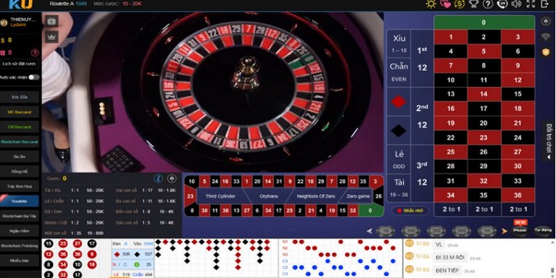 Thao tác đặt cược roulette nhanh chóng tại kubet