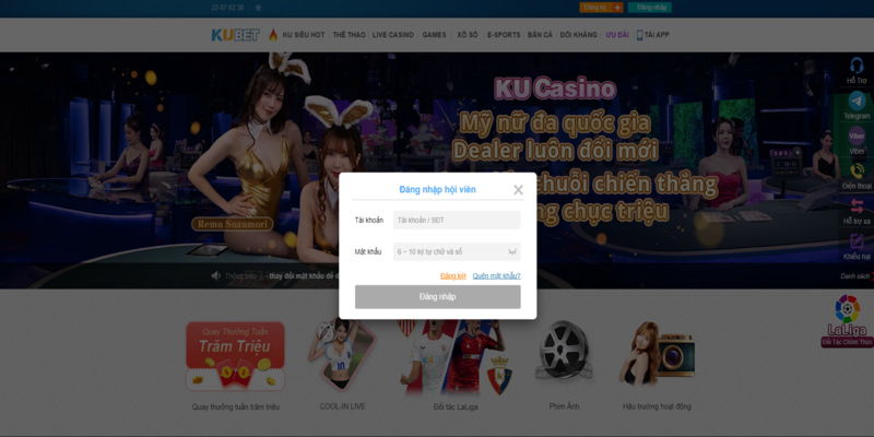 Những bước để đăng nhập vào Kubet thành công